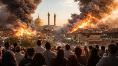 انفجارات عنيفة ،  مدينة قم وسط إيران ، إيران  ، حجم أضرار الحرب